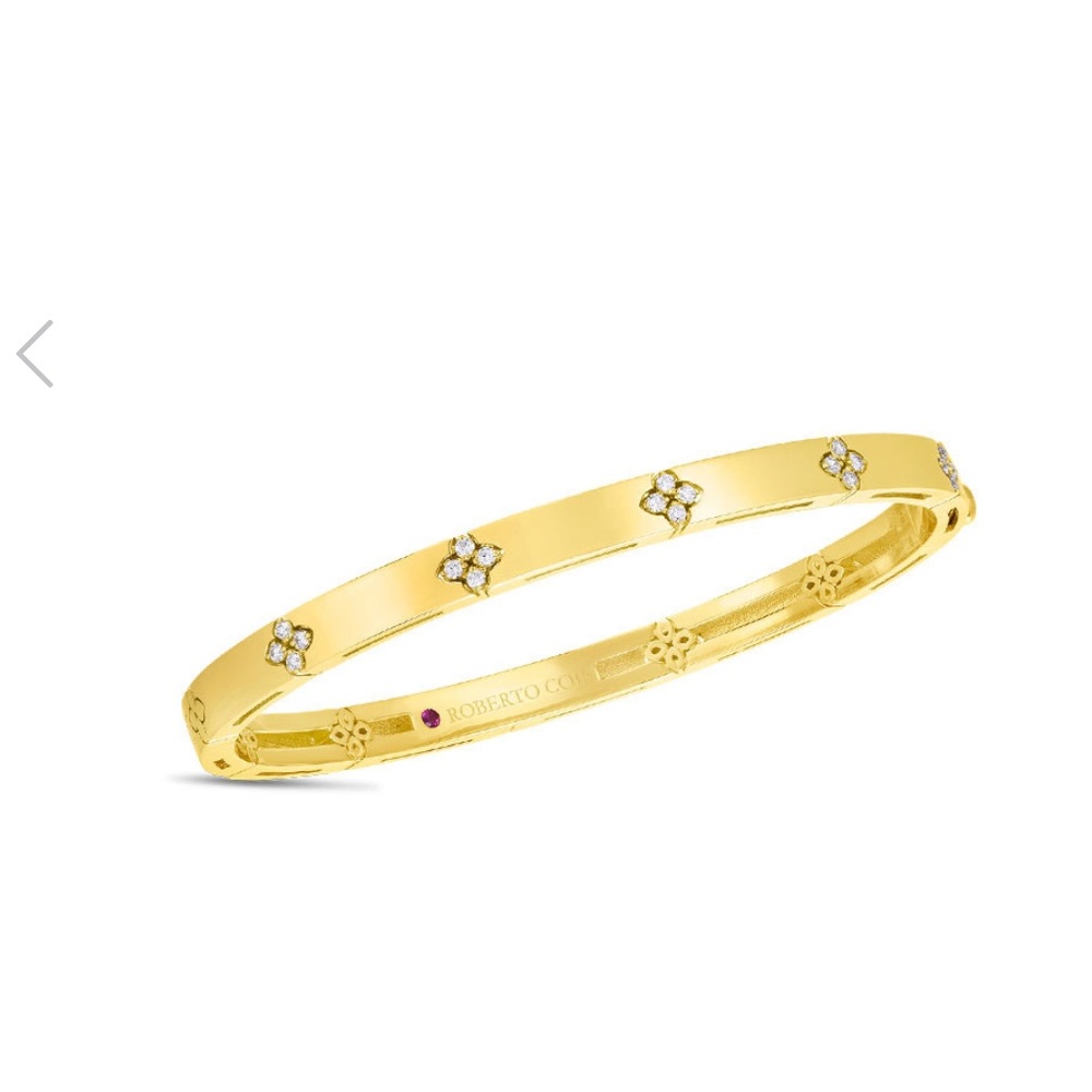 Verona Diamond Flower Bangle